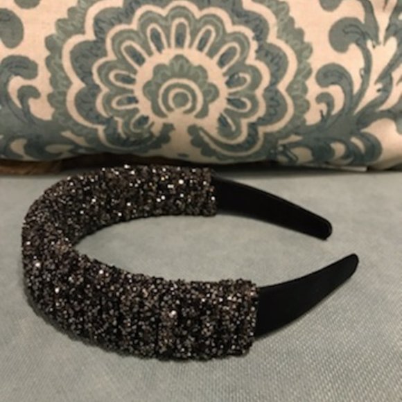 LANE BRYANT NWOT Embellished Statement Headband in Hematite Gray Black - Picture 9 of 12